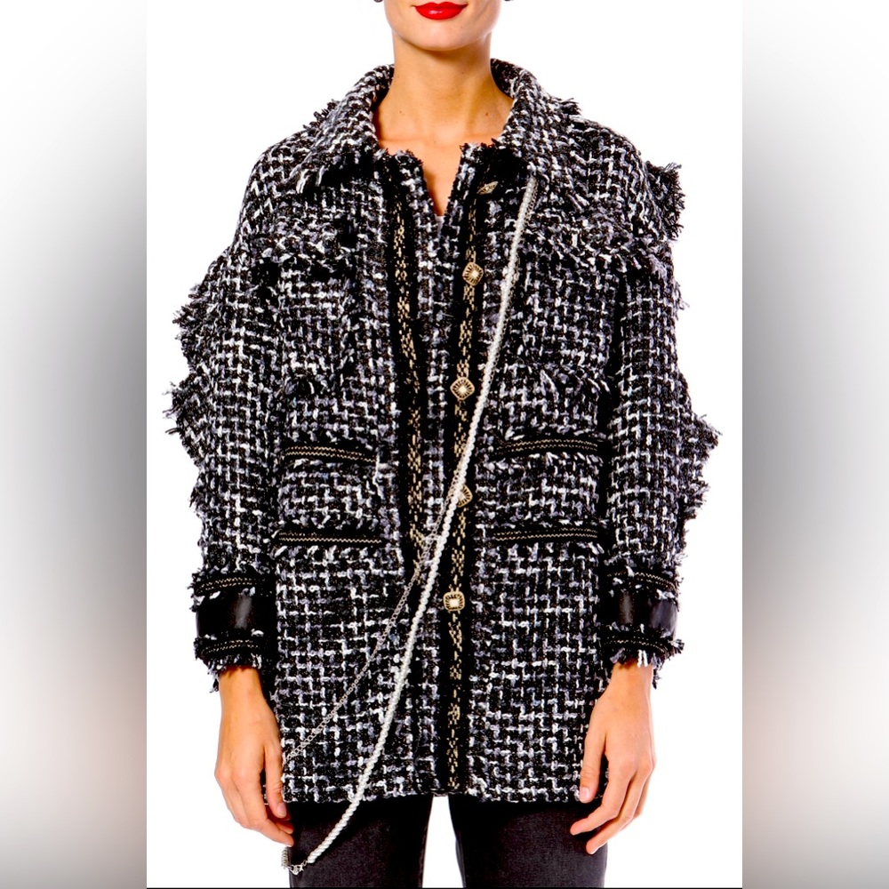 Mixed Media Tweed Coat⚜️